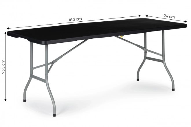 Folding Catering Garden Table 180 cm - Black