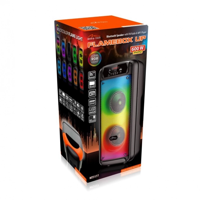 Flamebox Bluetooth Lautsprecher mit RGB-Beleuchtung