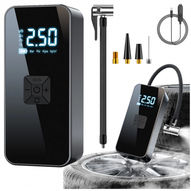 Compresseur Mini Portable Électrique avec Lampe LED