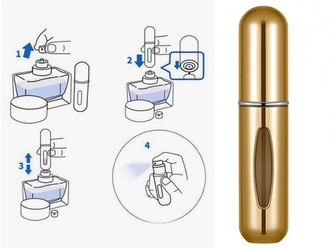 Travel Spray Perfume Dispenser 5ml Perfume Dispenser – Golden