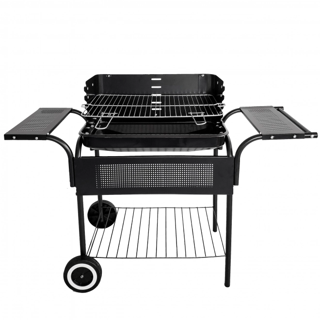 Garden Grill with Adjustable Grate and Wheels