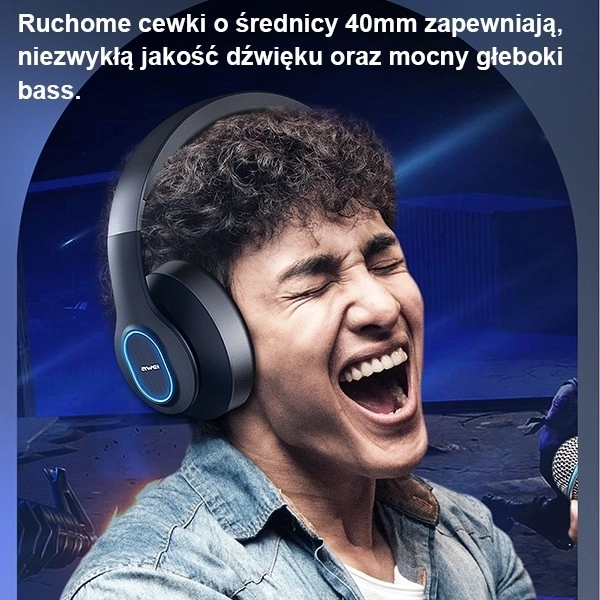 Wireless Headphones Awei Bluetooth Black