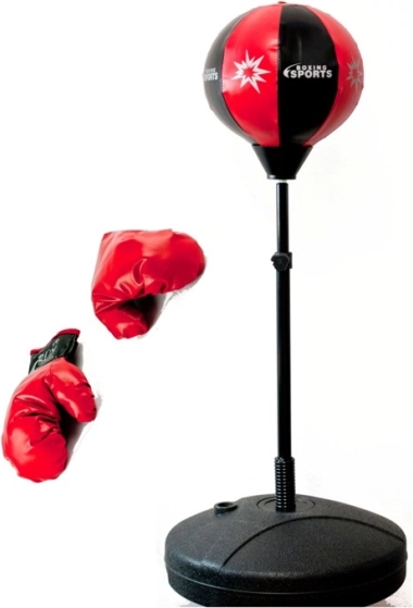 Kids’ Punching Bag with Stand and Gloves