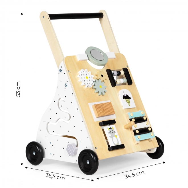 Houten duwloopwagen educatieve kinderwagen voor kinderen