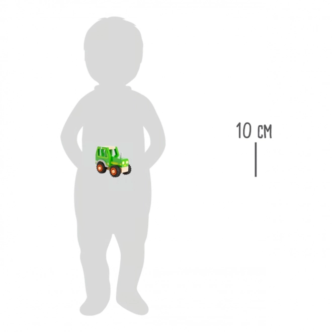 Houten tractor Small Foot groen