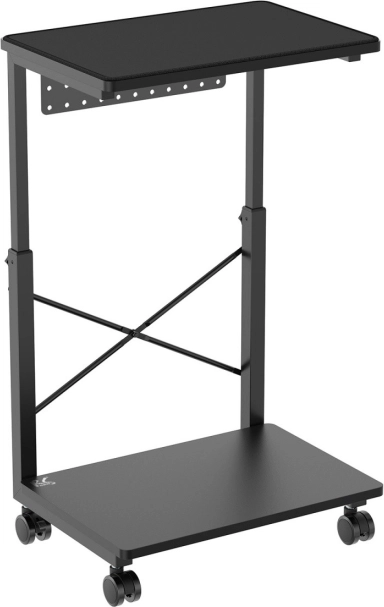 Adjustable Mobile PC Stand with Shelf