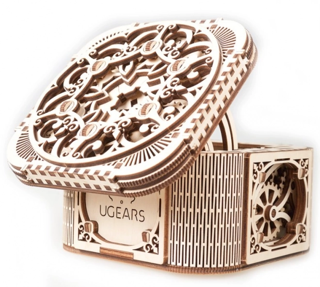 Ugears 3D houten mechanische puzzel Sieradendoosje