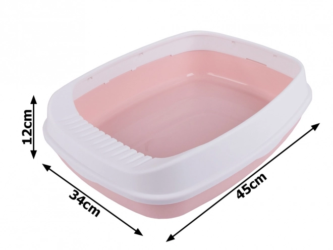 Open kattentoilet met rand en schep groot