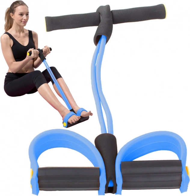 Leg expander for strengthening abdominal and thigh muscles