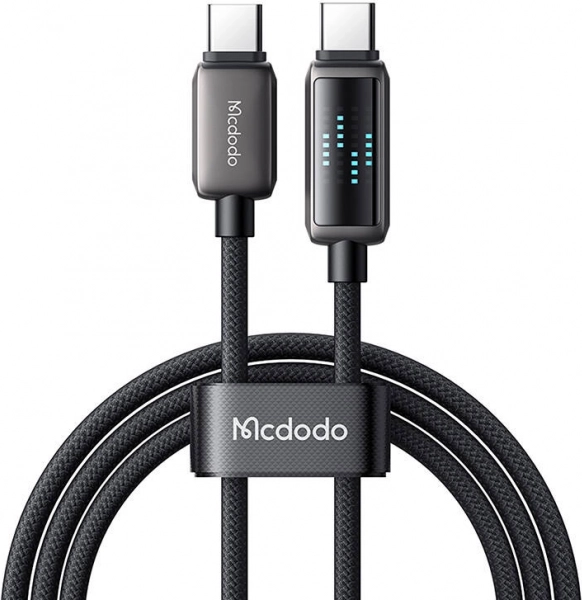 Câble USB‑C Mcdodo avec écran LED, 100 W, 1,2 m