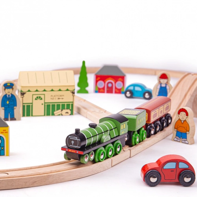 Houten treinset Flying Scotsman