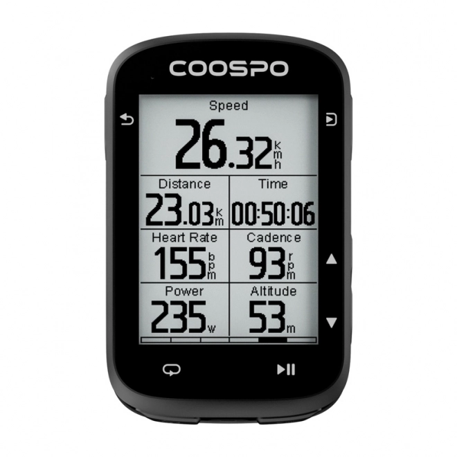 Fietscomputer Coospo met GPS en prestaties voor fietsers