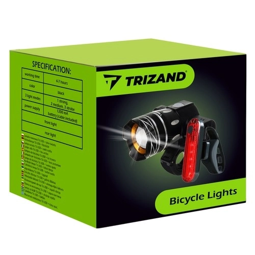 Cycling LED Lamp CREE XM-L T6 USB with Rear Light