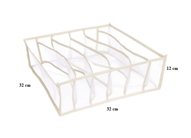 Kleiderschrank Organizer 6 Fächer Weiß
