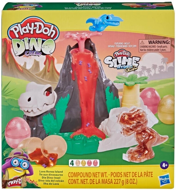 Play-Doh Dinosaur Island Lava Volcano Slime Playset