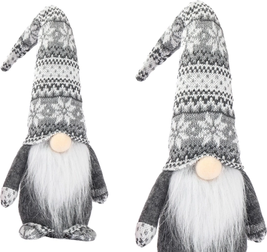 Muster von Weihnachtsschnupfern grau 40 cm