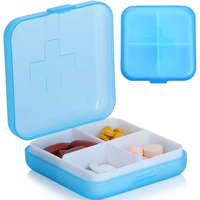 Reise-Pillenbox mit 4 Fächern