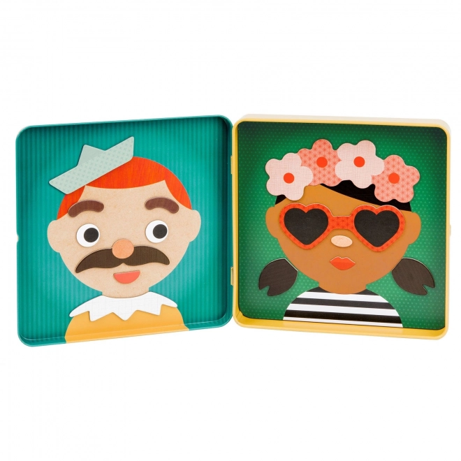 Magnetische puzzel vrolijke gezichten