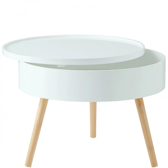 Ronde salontafel met opbergruimte 60 cm