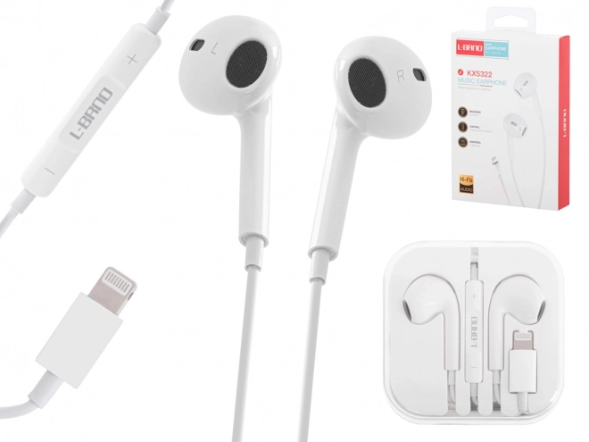 L-Brno Wired In-Ear Headphones With Lightning Connector
