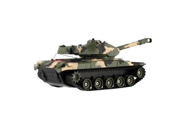 RC tank plastic 27cm 27MHz op batterijen + oplaadpakket met geluid in doos 37x17x19cm