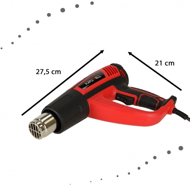 Elektrische Heißluftpistole KAFUWELL 1850W mit Temperaturregelung