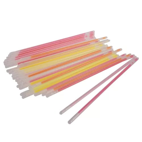 Bracelets et bâtons fluorescents 100 pcs avec connecteurs