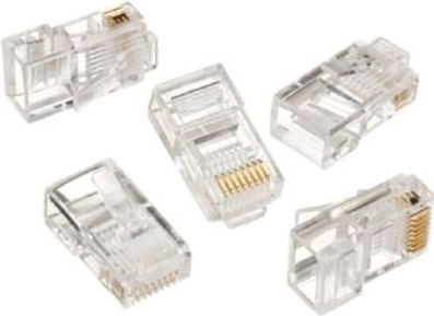 RJ45 network connectors for solid wire (100 pcs)