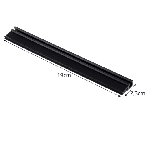 Bevestigingsuiteinden / clips voor schaduwband 19cm - antraciet 23911 (10 stuks)