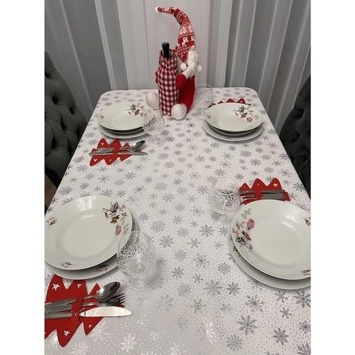 Kerstaccessoires voor bestek - boompjes Ruhhy, 12 stuks