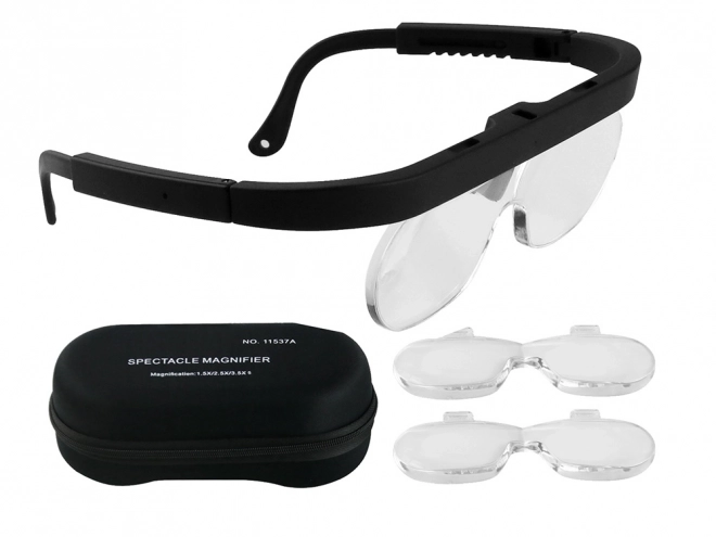 Adjustable Magnifying Reading Glasses with Interchangeable Lenses