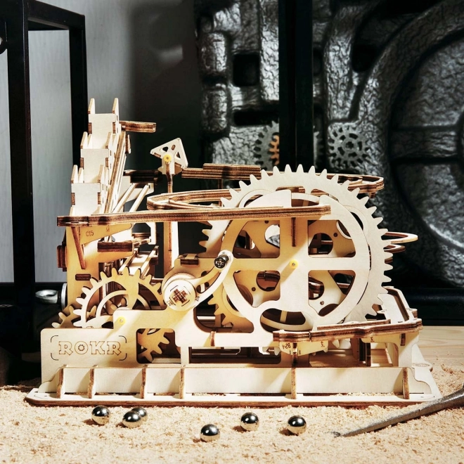 Houten 3D-puzzel Rokr Knikkerbaan Parkour