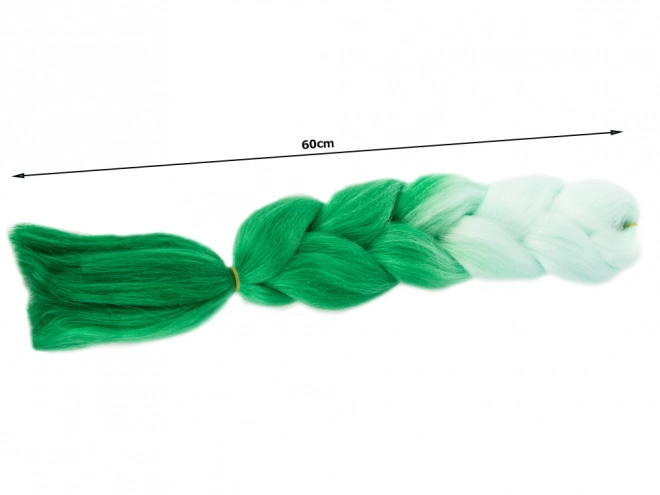 Synthetisch vlechtenhaar in groene ombre
