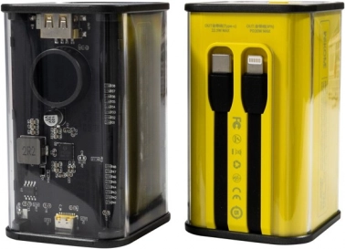 Powerbank WEKOME 20000 mAh met ingebouwde USB‑C- en Lightning-kabels, PD 20 W en QC 3.0 22,5 W