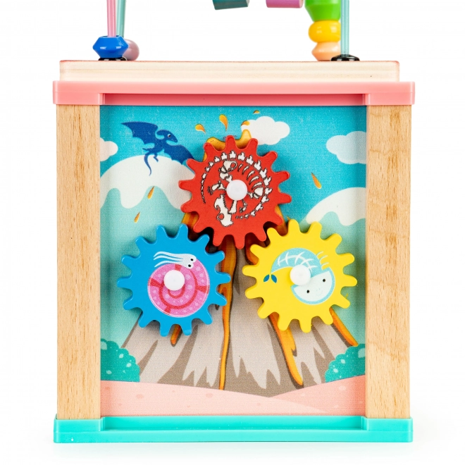 Houten educatieve kubus dino ECOTOYS