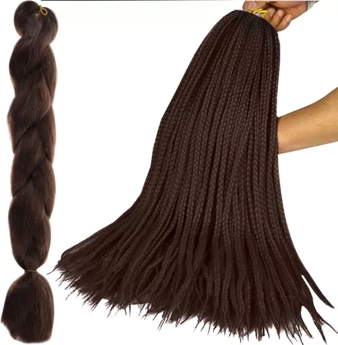Synthetische Zöpfe braun 60 cm