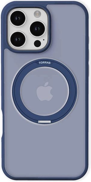 Torras Ostand Pro Protective Case with MagSafe Ring for iPhone 16 Pro – Blue