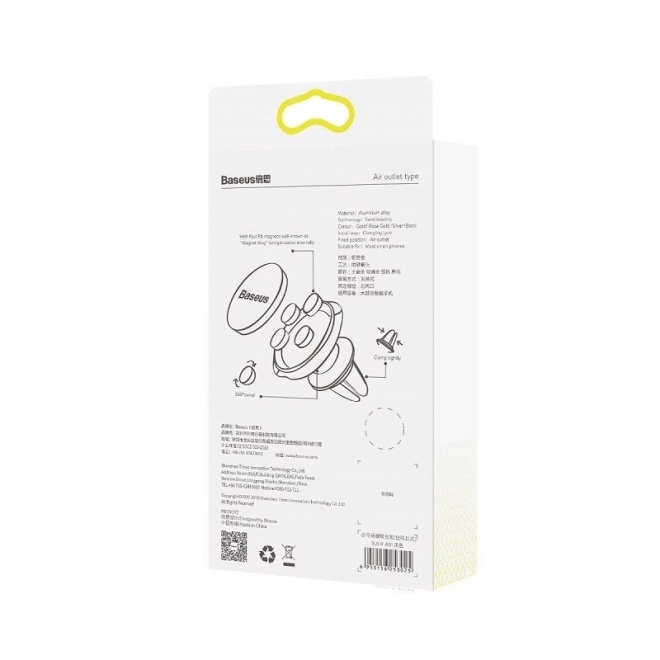 Magnetische autohouder voor ventilatierooster BASEUS Small Ears – zwart