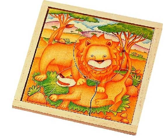 Houten puzzel leeuw uit de Safari-serie