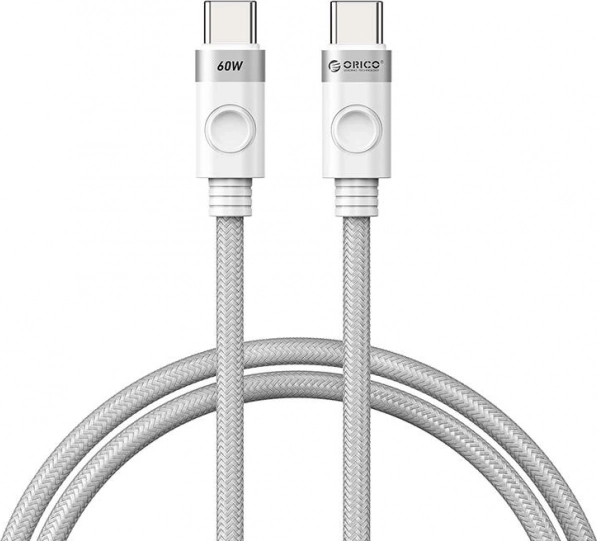 Orico USB‑C naar USB‑C oplaadkabel 60 W, wit