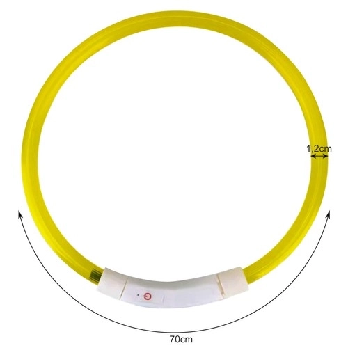 LED-Leuchthalsband für Haustiere mit USB-Ladung und Längenverstellung