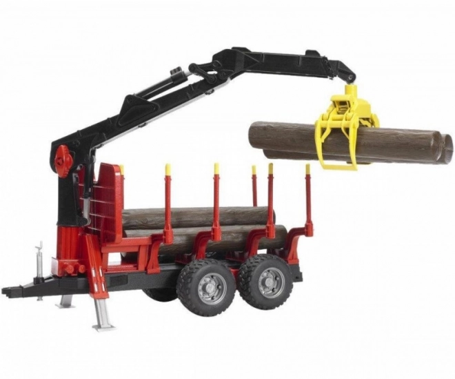 Houttransporteur Bruder met laadarm