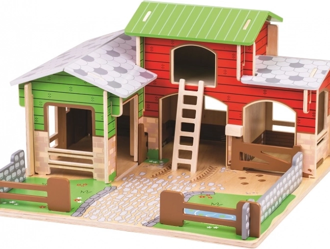 Houten boerderij COBBLESTONE Bigjigs Toys