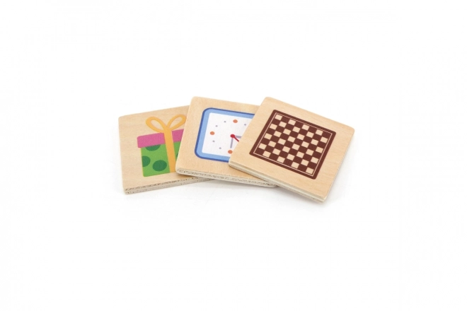 Houten educatieve puzzel VIGA – passende vormen