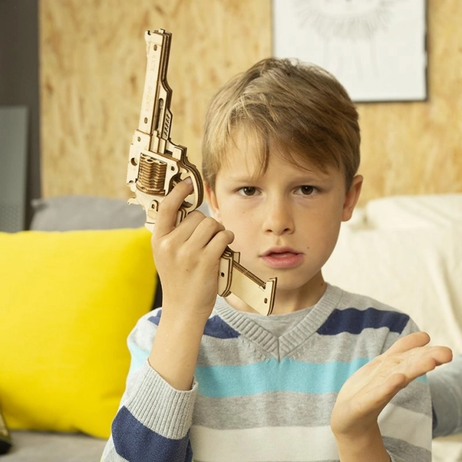 RoboTime 3D houten mechanische puzzel Revolver Corsac