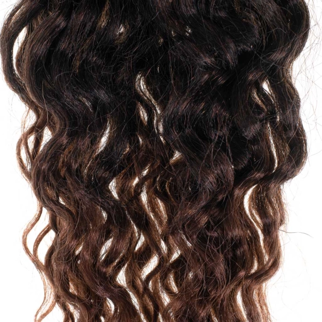 Synthetisch donkerbruin haar