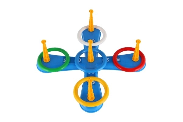 Ring Toss Game with Cross and Baskets