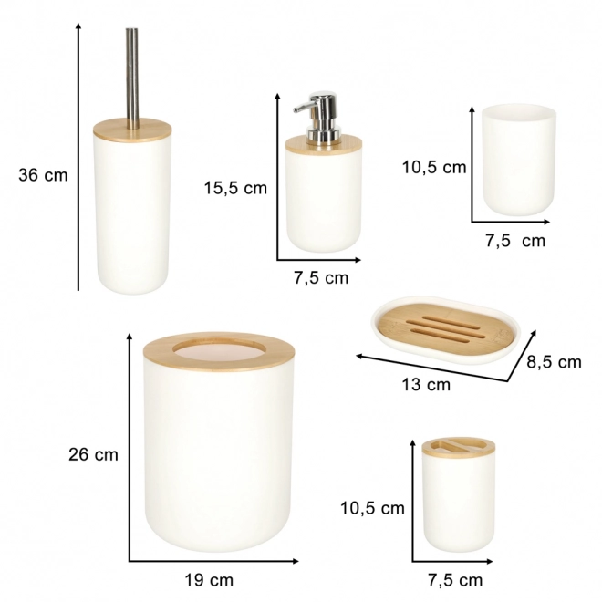Ensemble de salle de bain blanc 6 pièces