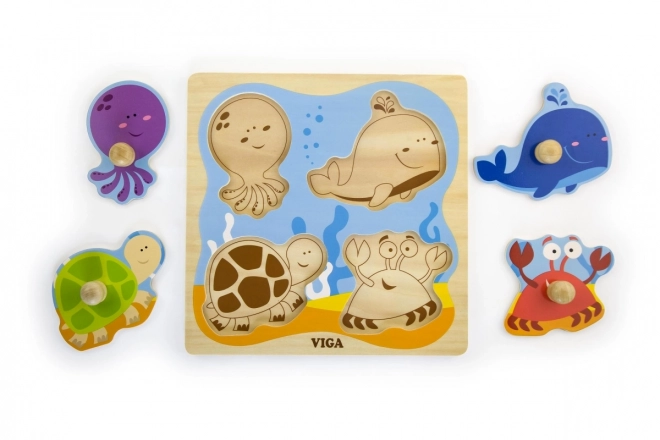 Houten inlegpuzzel zee