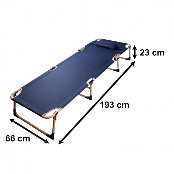 Faltbares campingfeldbett blau 193 cm